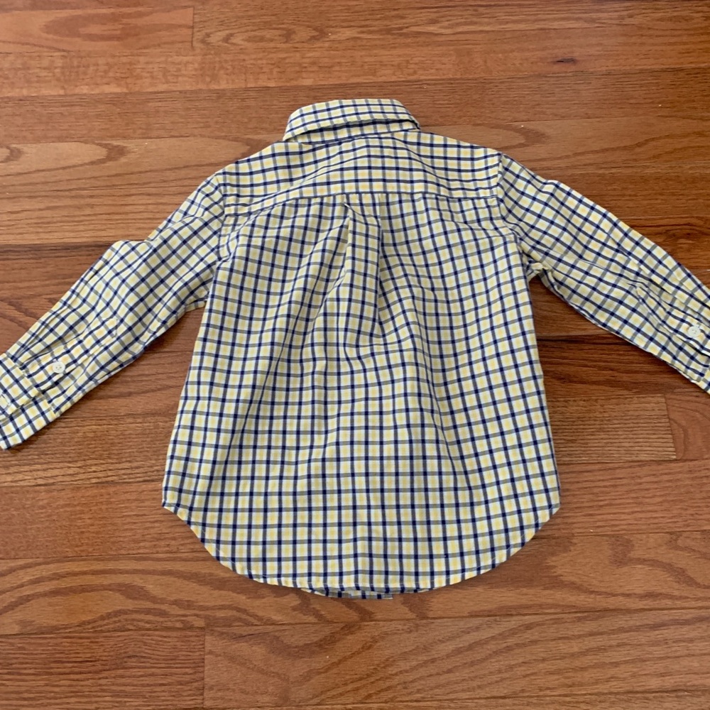 Chaps Yellow and Blue Checkered Button-Up - Picture 2 of 2